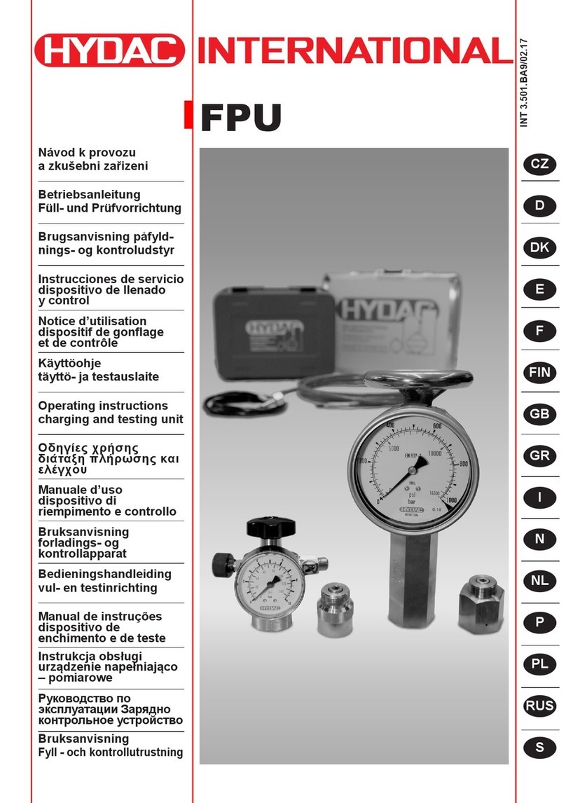 HYDAC International FPU-1 operating instructions