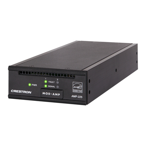 Crestron AMP-225 Dimensional drawing