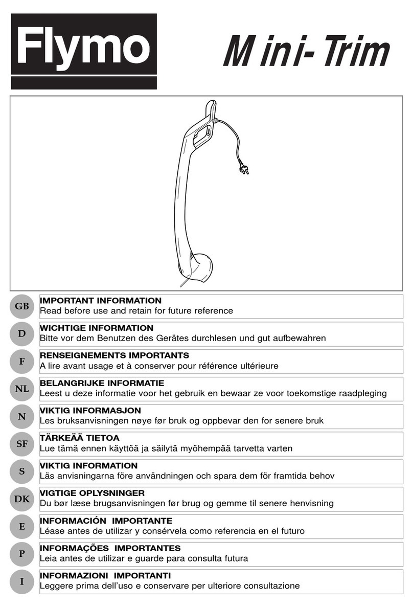 Electrolux Flymo Mini-Trim Important information