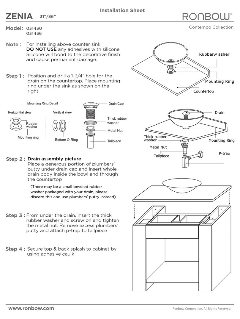 Ronbow Contempo ZENIA 031430 Assembly instructions