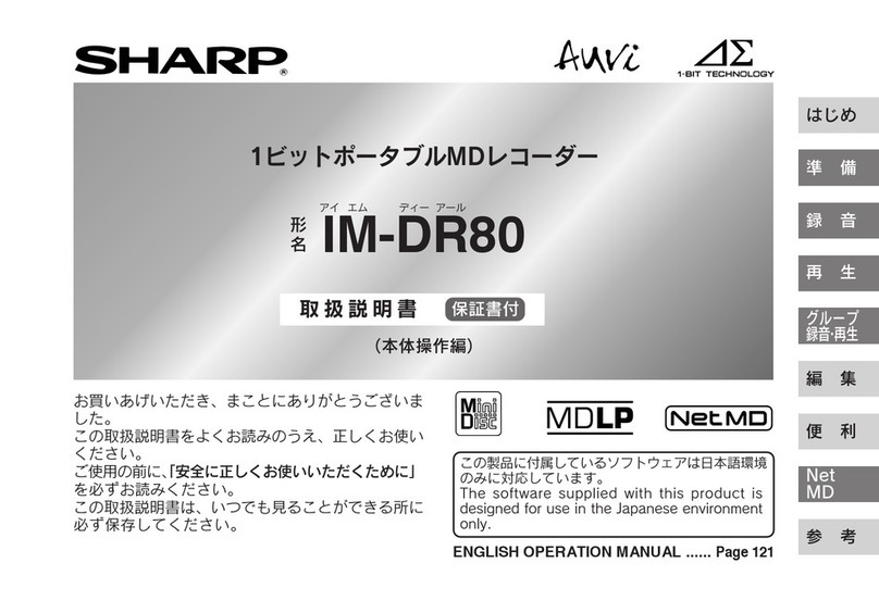 Sharp Auvi IM-DR80 User manual