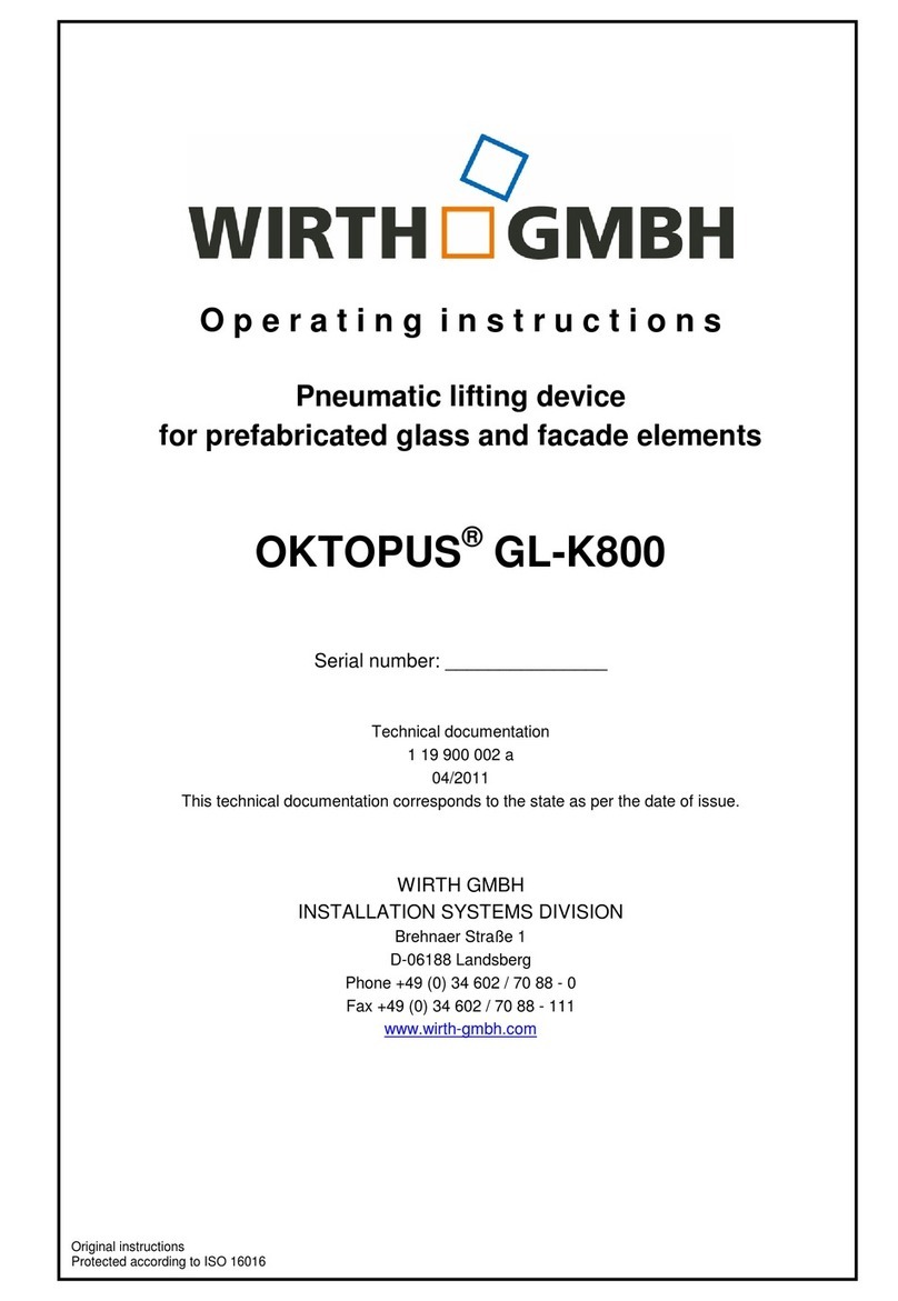 WIRTH OKTOPUS GL-K800 operating instructions