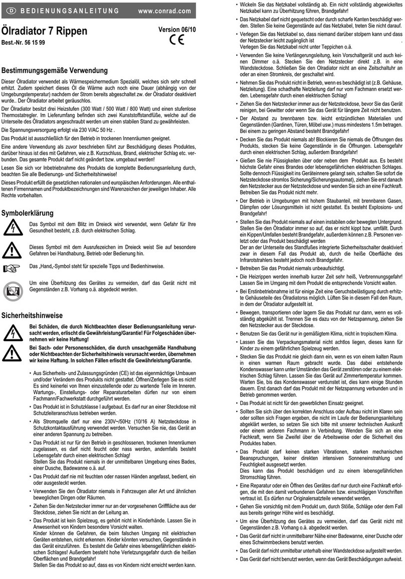 Conrad 56 15 99 User manual