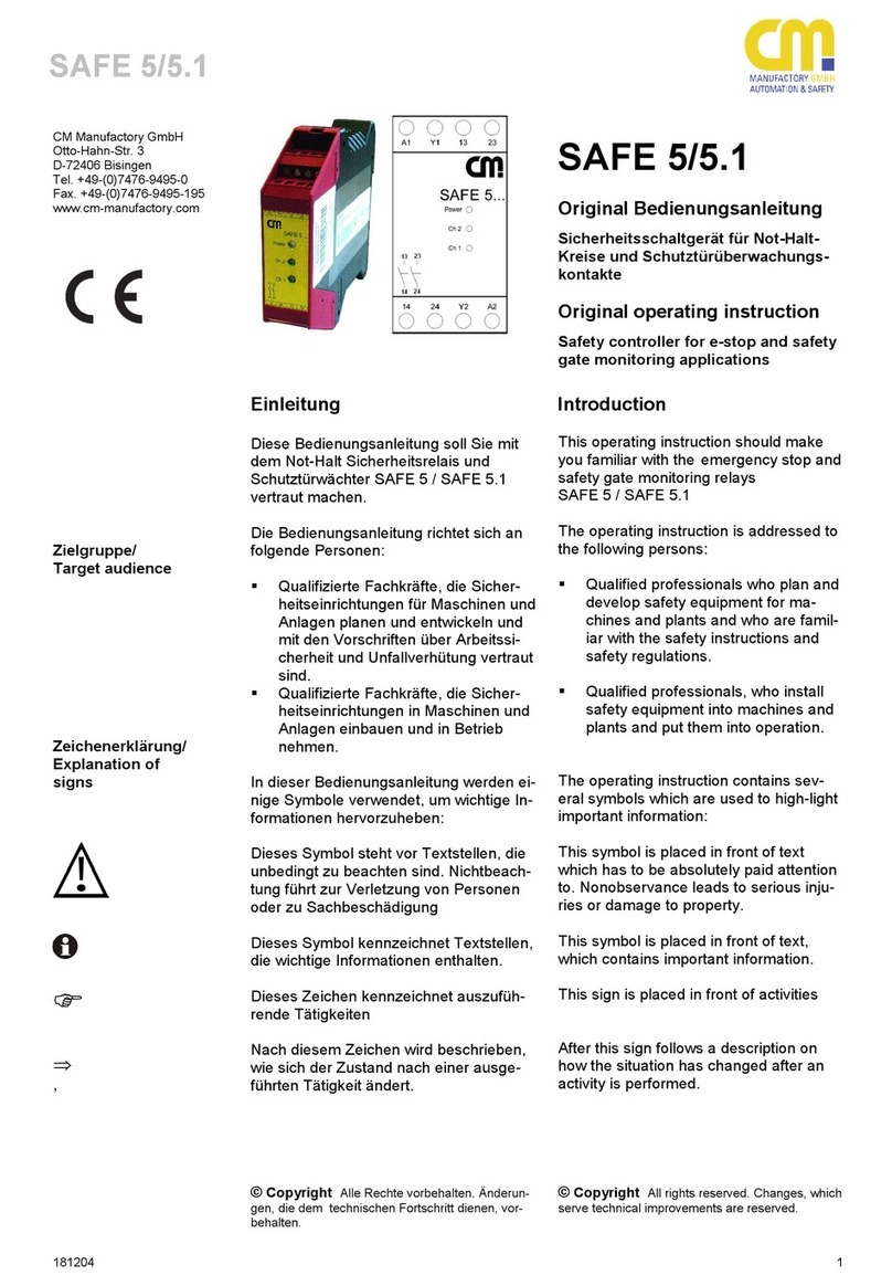 CM SAFE 5 Original Operating Instruction