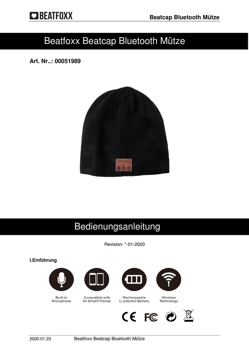 BEATFOXX Beatcap Bluetooth Beanie manual