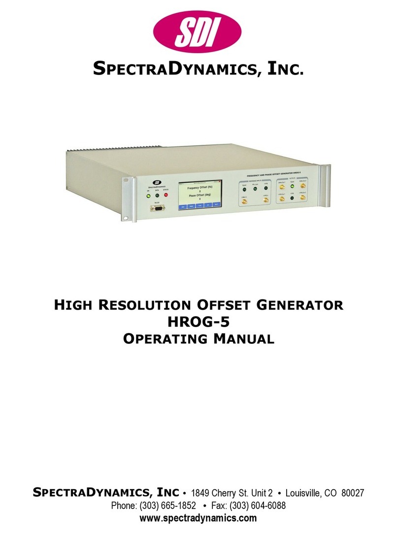 SpectraDynamics HROG-5 operating manual