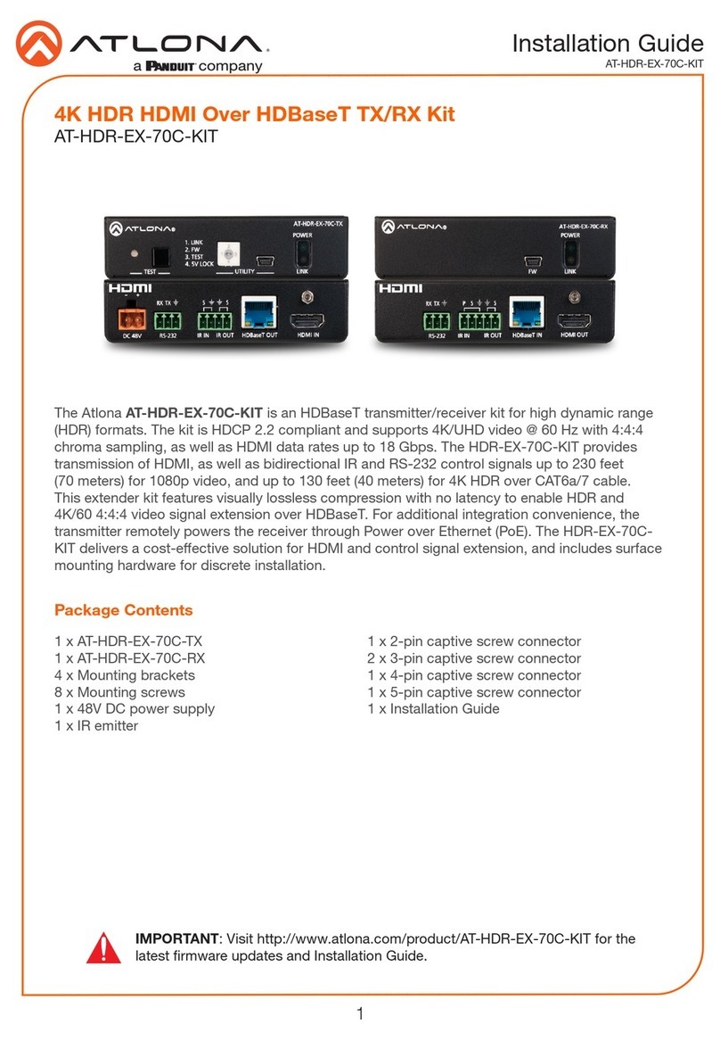 Panduit Atlona AT-HDR-EX-70C-KIT installation guide