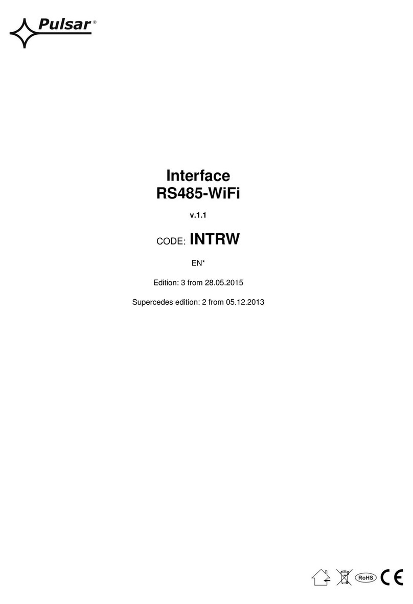 Pulsar INTRW User manual