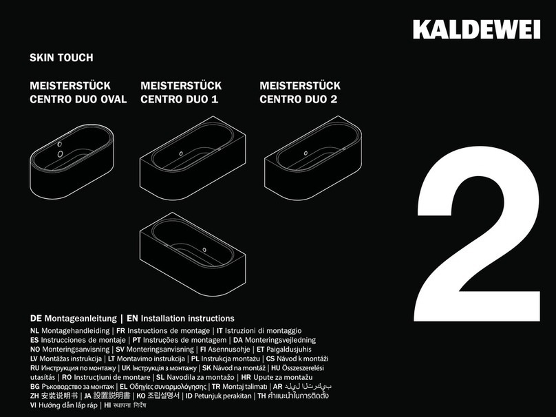Kaldewei SKIN TOUCH MEISTERSTUCK CENTRO DUO OVAL installation instructions