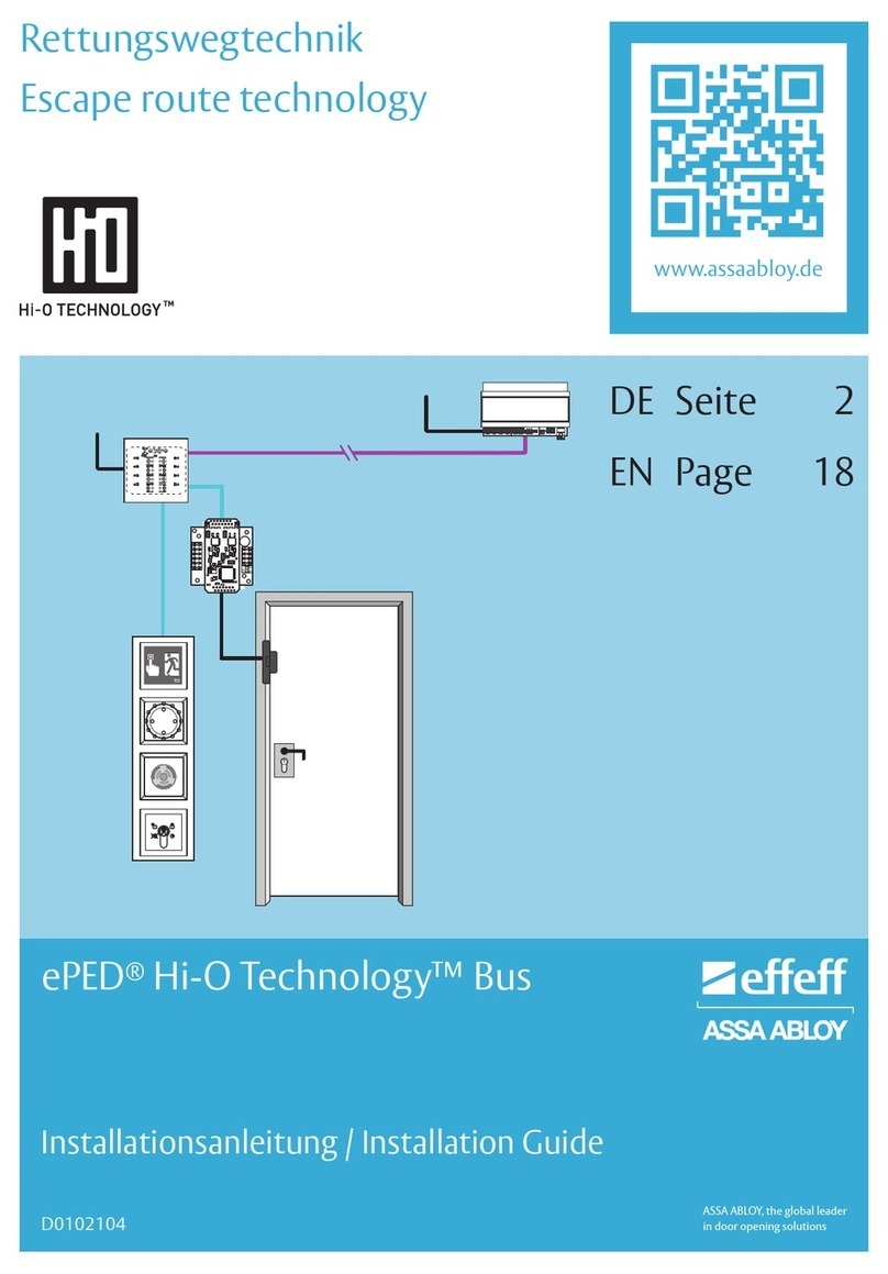 Assa Abloy effeff ePED Hi-O Technology Bus installation guide