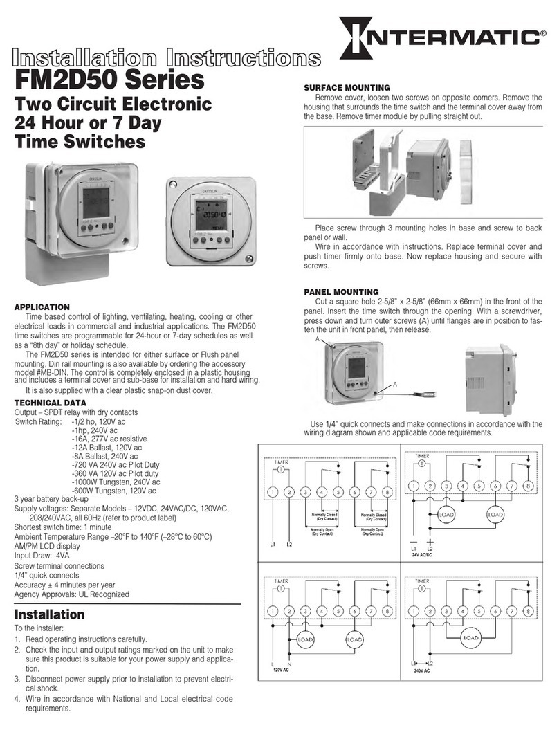 Intermatic FM2D50 Series installation instructions