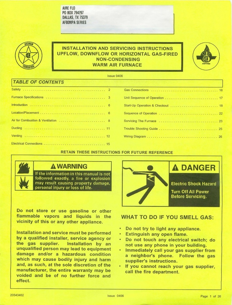 Aire-Flo AF80MPA Series Installation and servicing instructions Aire-Flo AF80MPA Series Installation and servicing instructions
