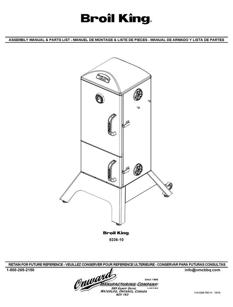 Onward Broil King 9236-10 Assembly manual & parts list