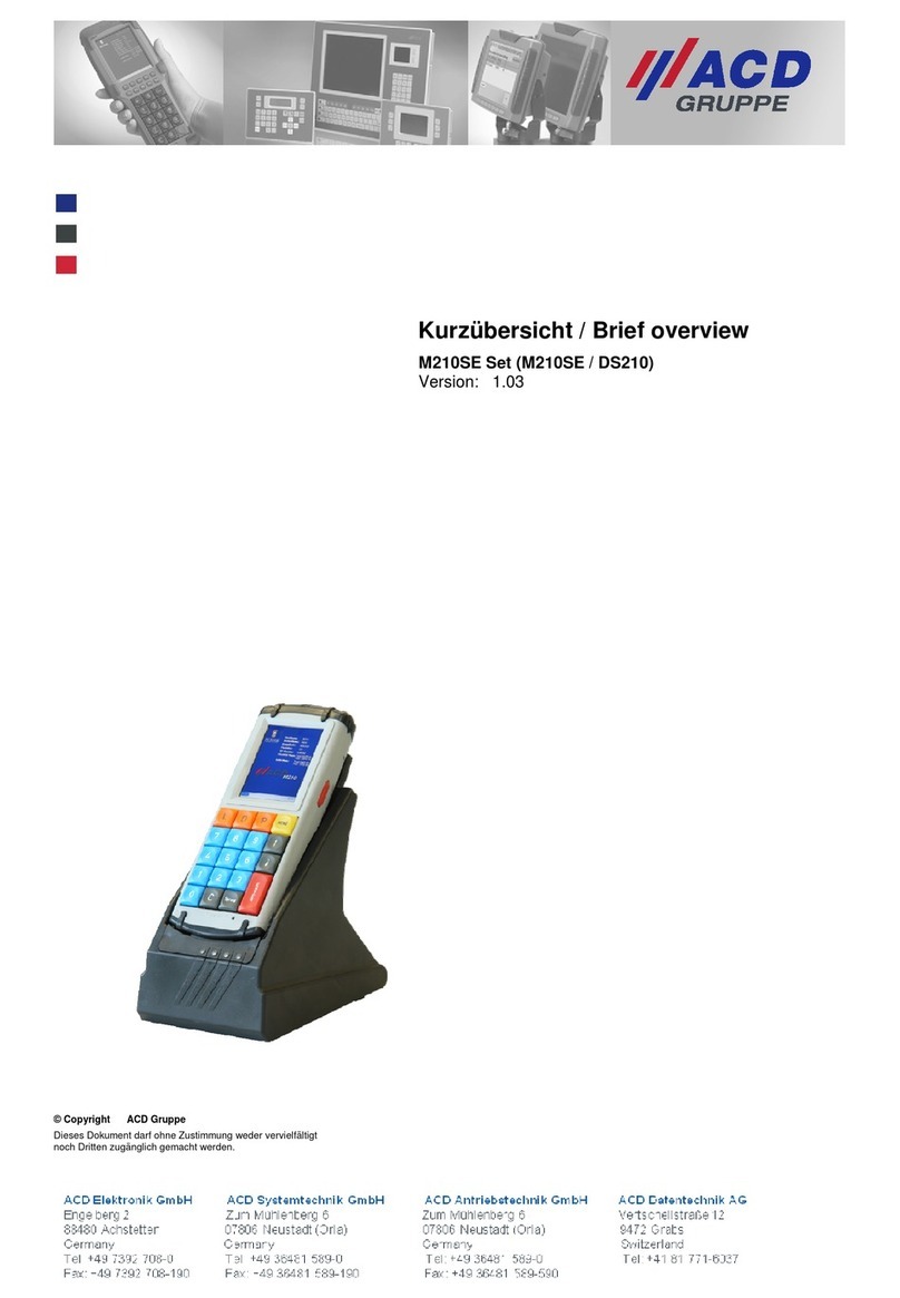 ACD M210SE Reference guide