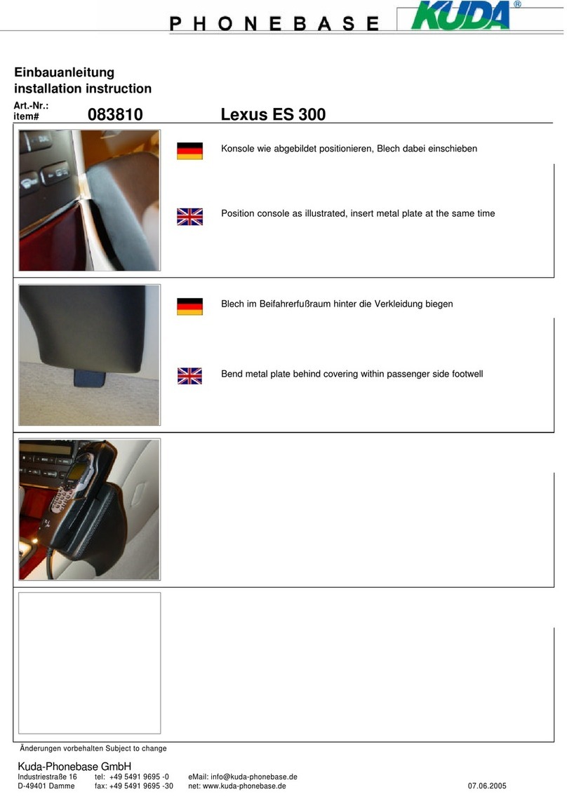 Kuda 083810 Installation instruction