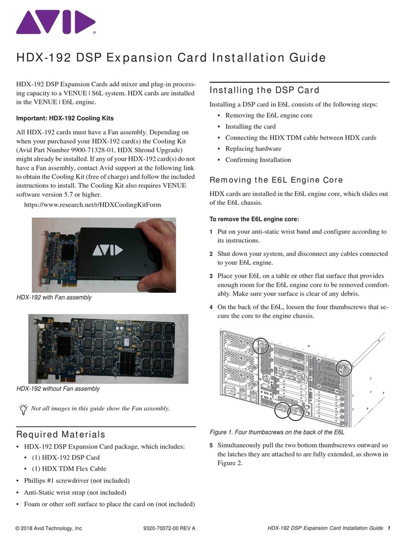 Avid Technology HDX-192 User manual Avid Technology HDX-192 User manual