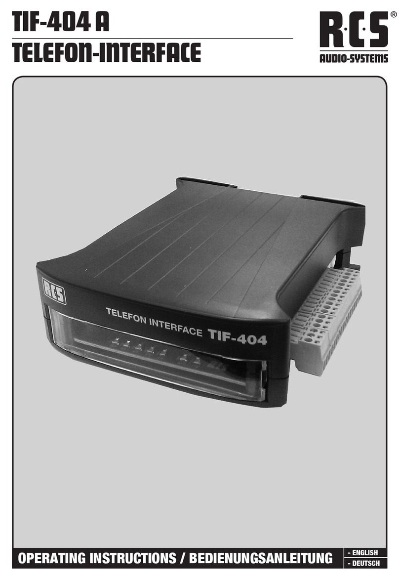 RCS AUDIO-SYSTEMS TIF-404 A User manual