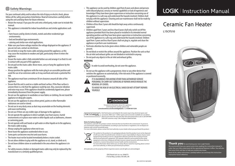 Logik L15CFS10 User manual Logik L15CFS10 User manual