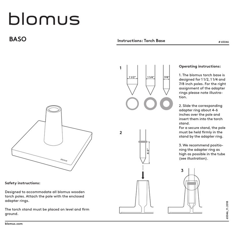 Blomus BASO Torch Base operating instructions