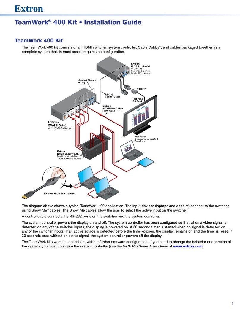 Extron electronics TeamWork 400 installation guide