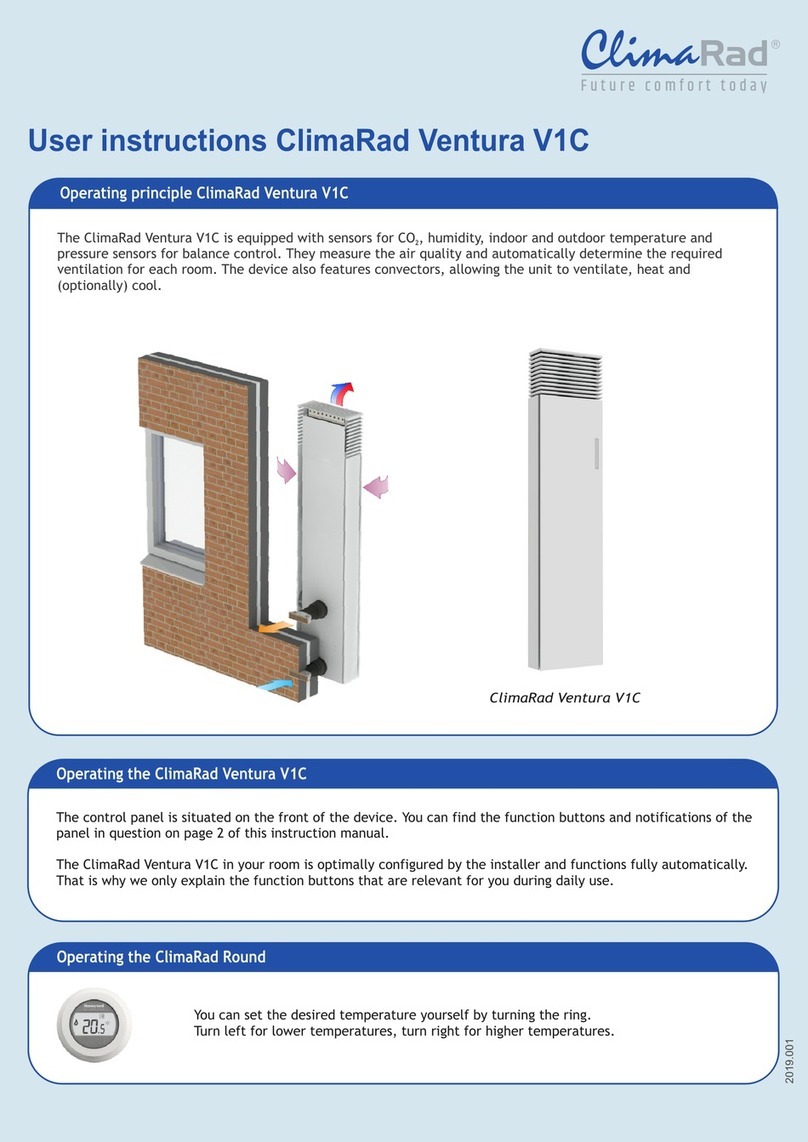 ClimaRad Ventura V1C User instructions