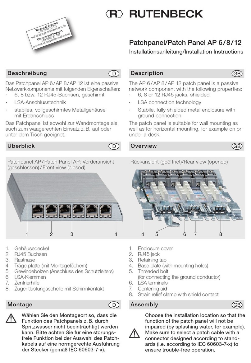 Rutenbeck AP 6 installation instructions