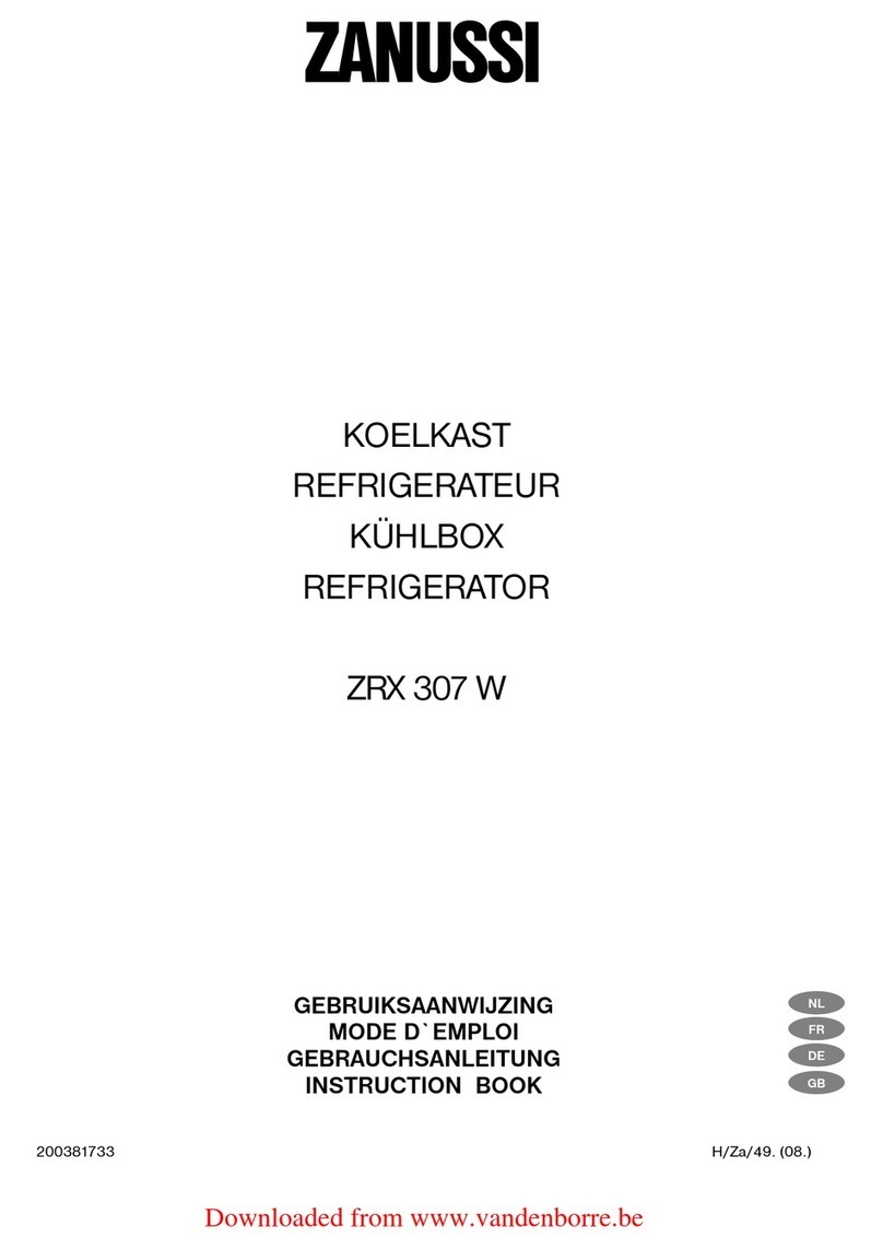 Zanussi ZRX 307 W Instruction book