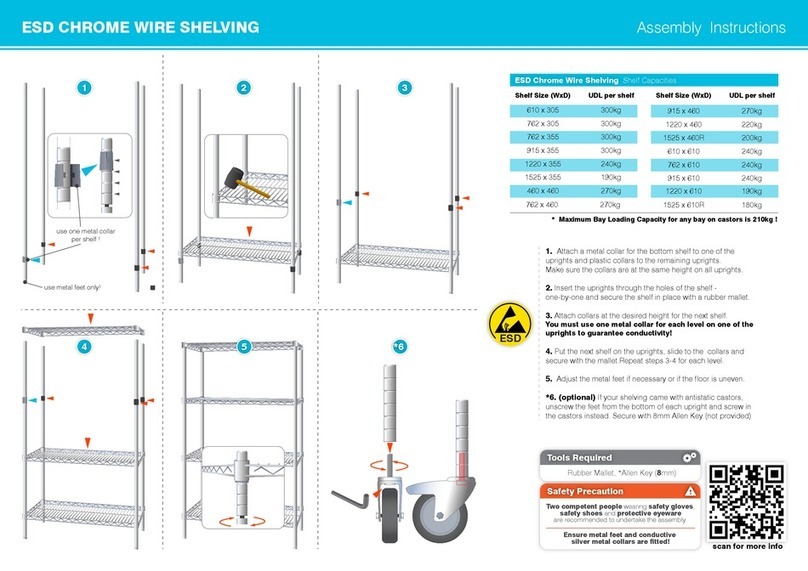 ASL INTERCOM ESD Chrome Wire Shelving Assembly instructions ASL INTERCOM ESD Chrome Wire Shelving Assembly instructions
