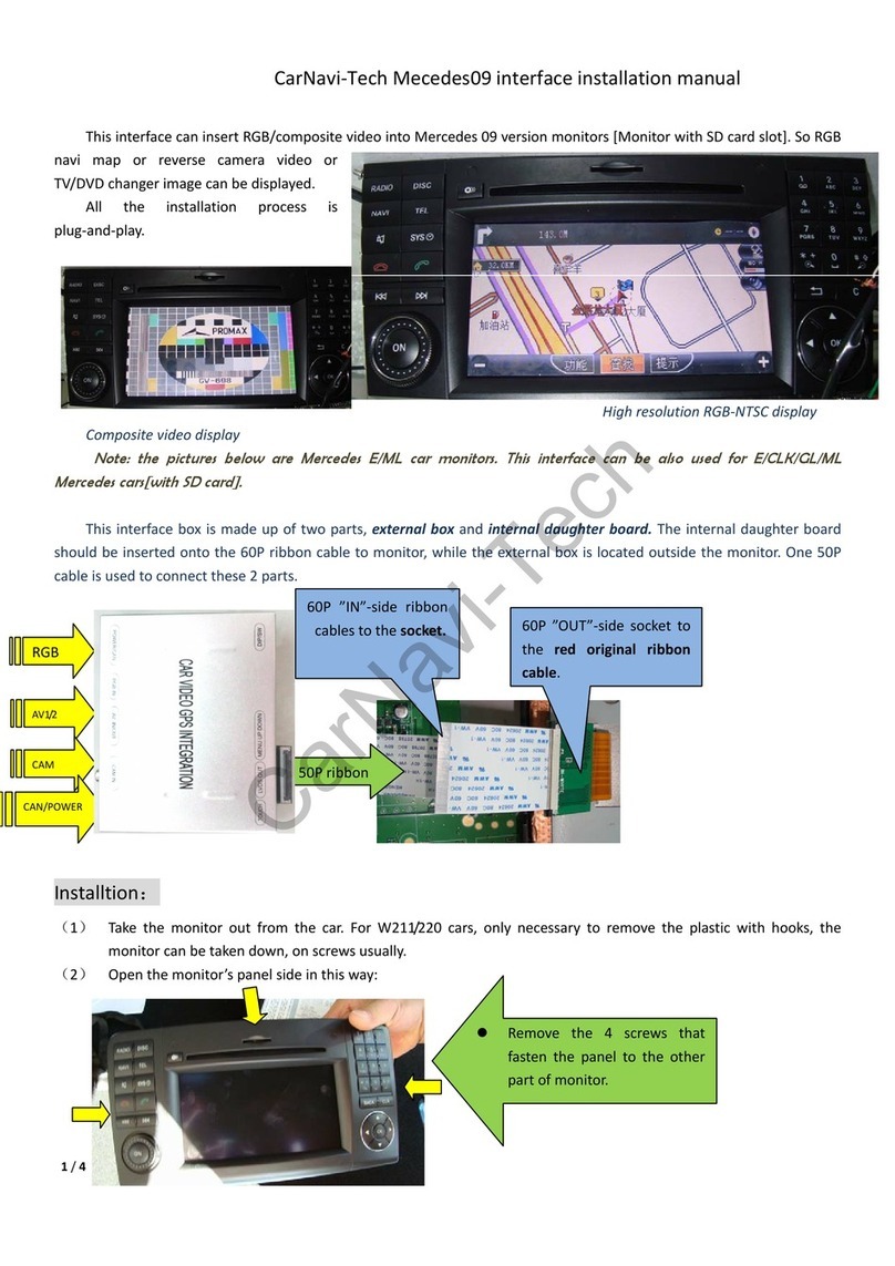CarNavi-Tech Mercedes09 installation manual