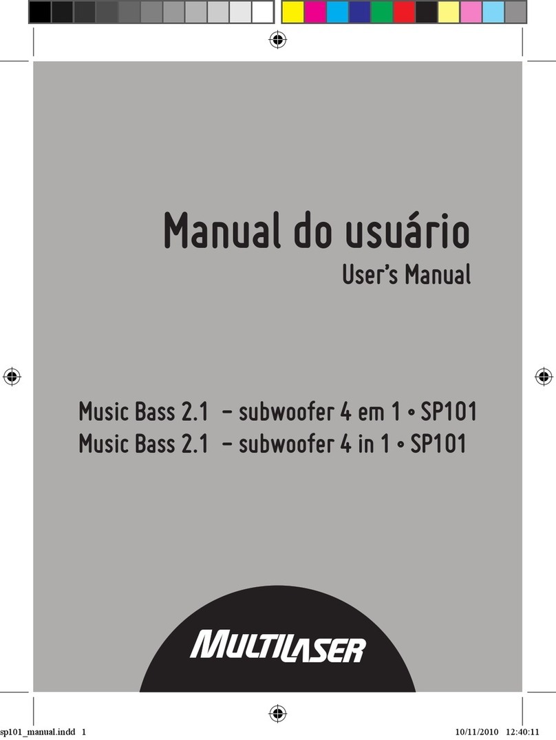 Multilaser Music Bass 2.1 user manual