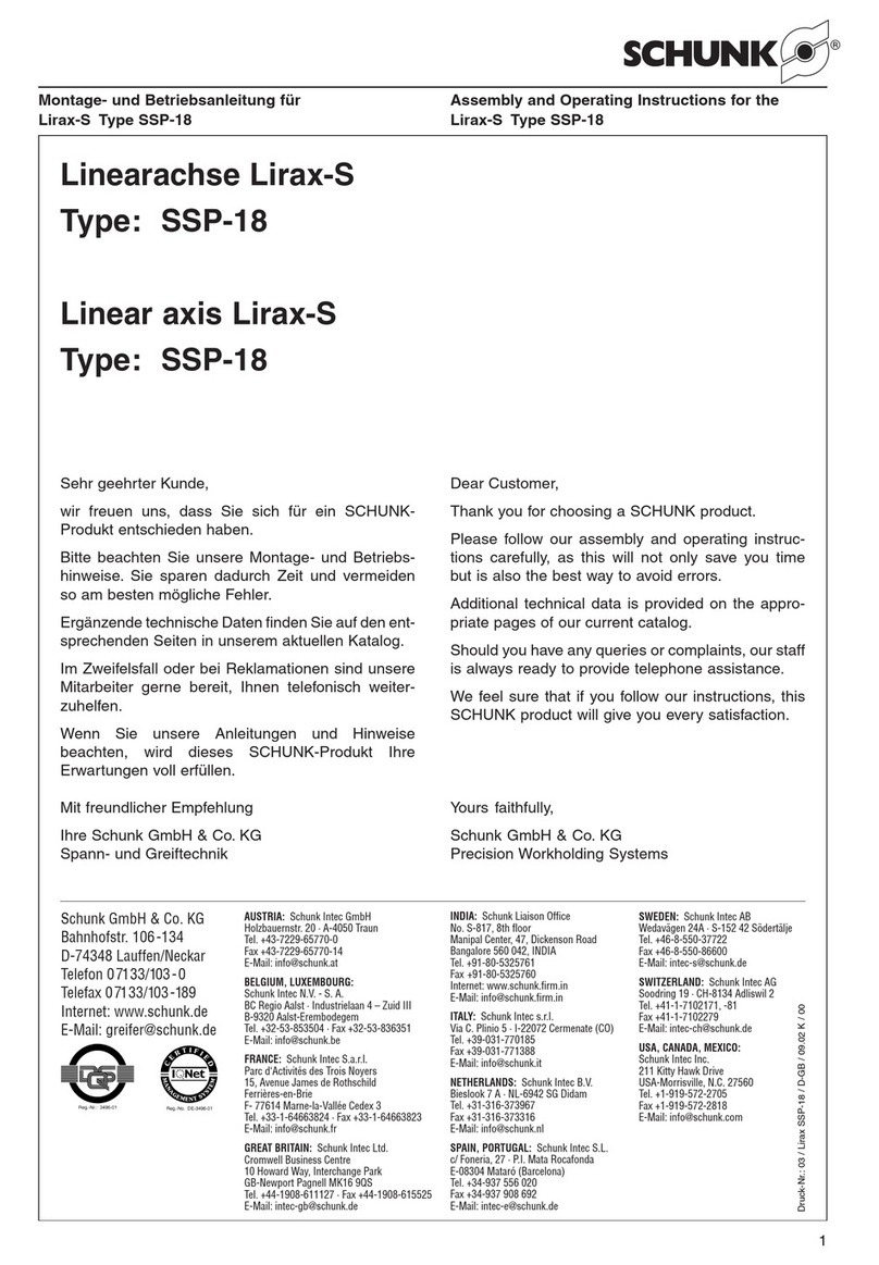 SCHUNK Lirax-S SSP-18 User manual