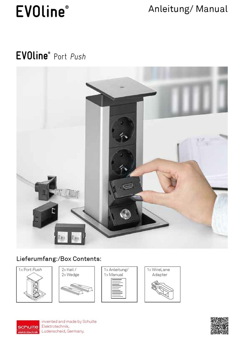 Schulte Elektrotechnik EVOline Port Push User manual