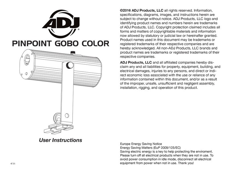 ADJ PinPoint Gobo COLOR User manual
