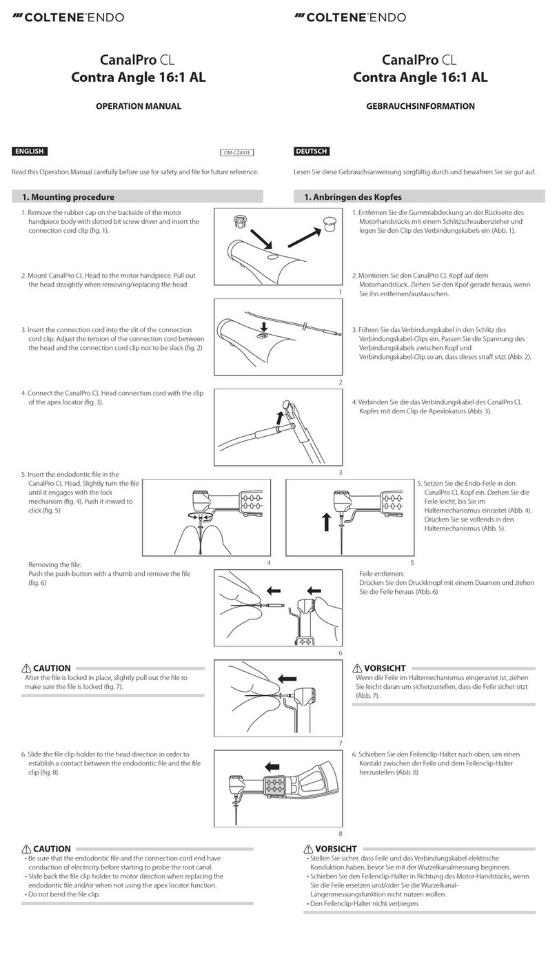 Coltene CanalPro CL Operation manual