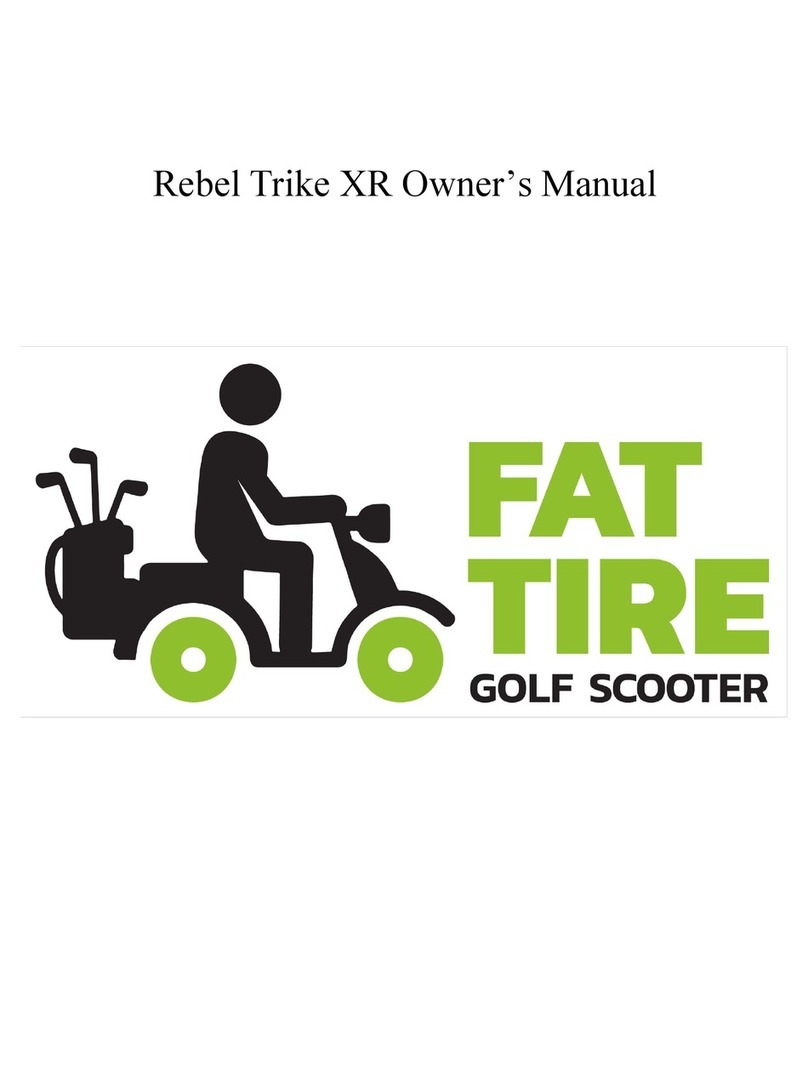 FAT TIRE GOLF SCOOTER Rebel Trike XR owner's manual