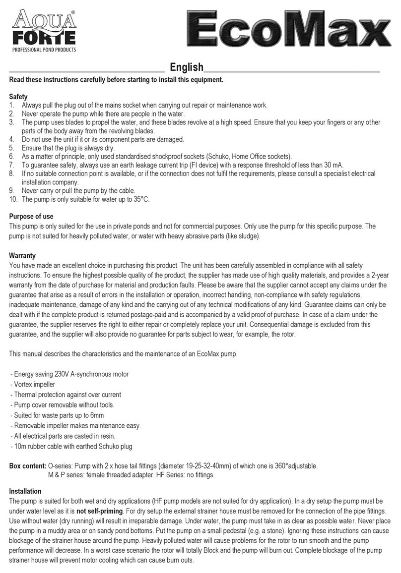 AQUA FORTE EcoMax instructions
