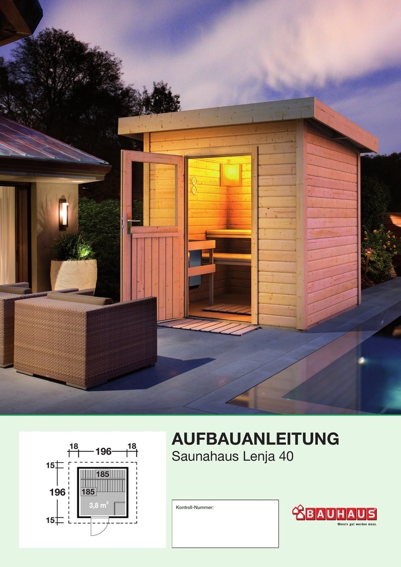 bauhaus Saunahaus Lenja 40 Building instructions