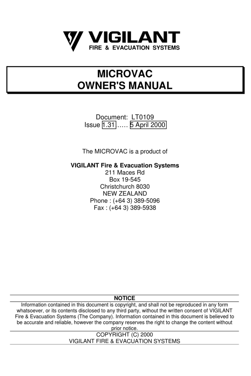 Vigilant MICROVAC owner's manual