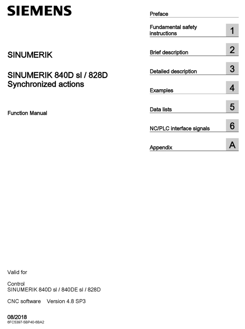 Siemens SINUMERIK 840D sl Parts list manual