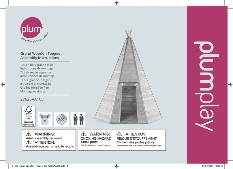Plum Grand Wooden Teepee User manual