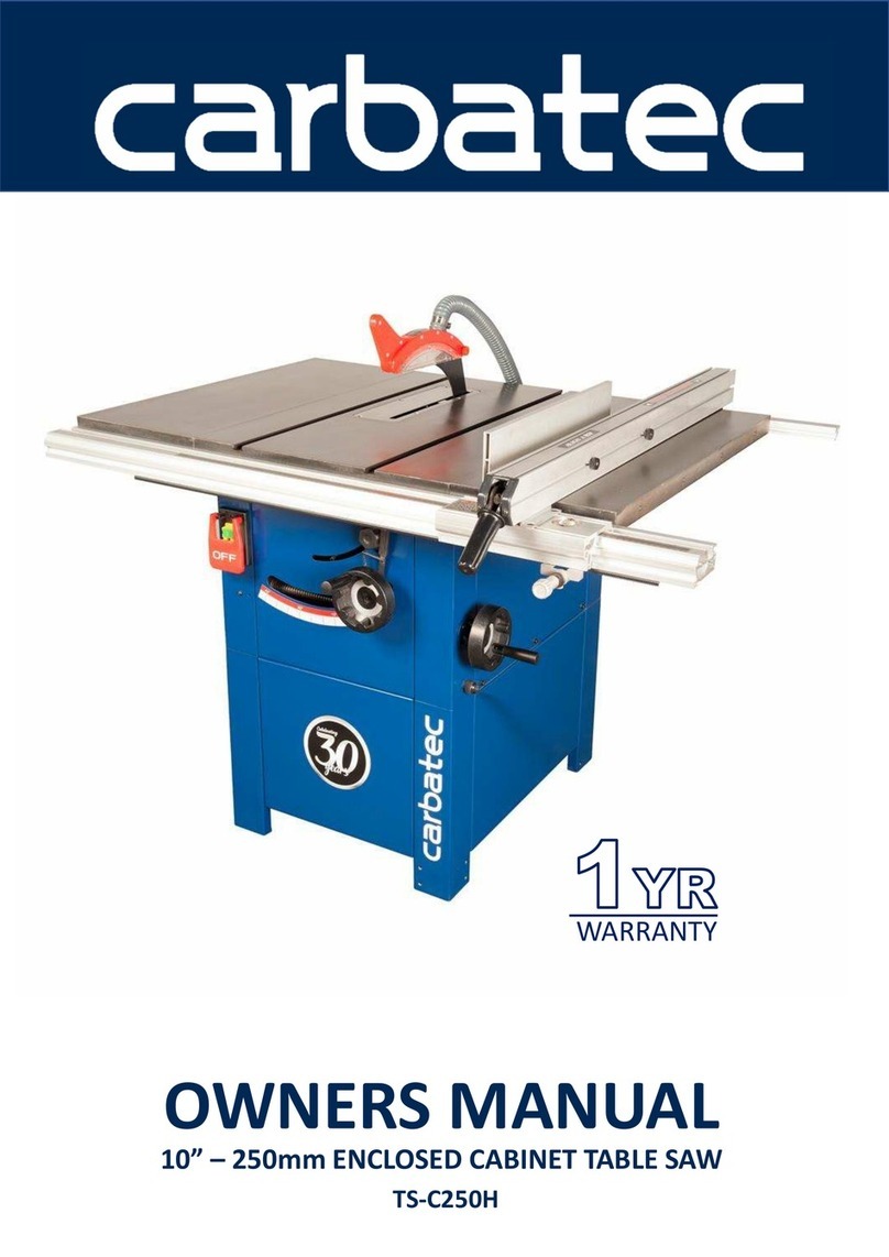 Carbatec TS-C250H User manual Carbatec TS-C250H User manual