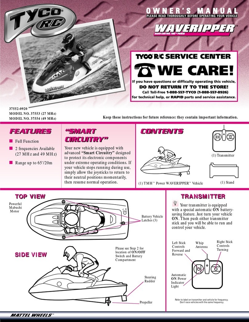 Mattel Tyco R/C Waveripper 37553 User manual