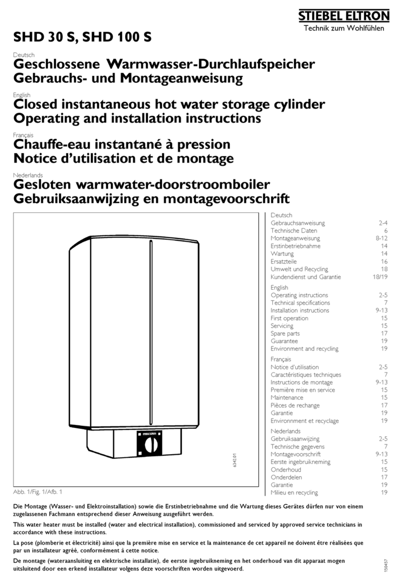 STIEBEL ELTRON SHD 30 S Operating and installation instructions