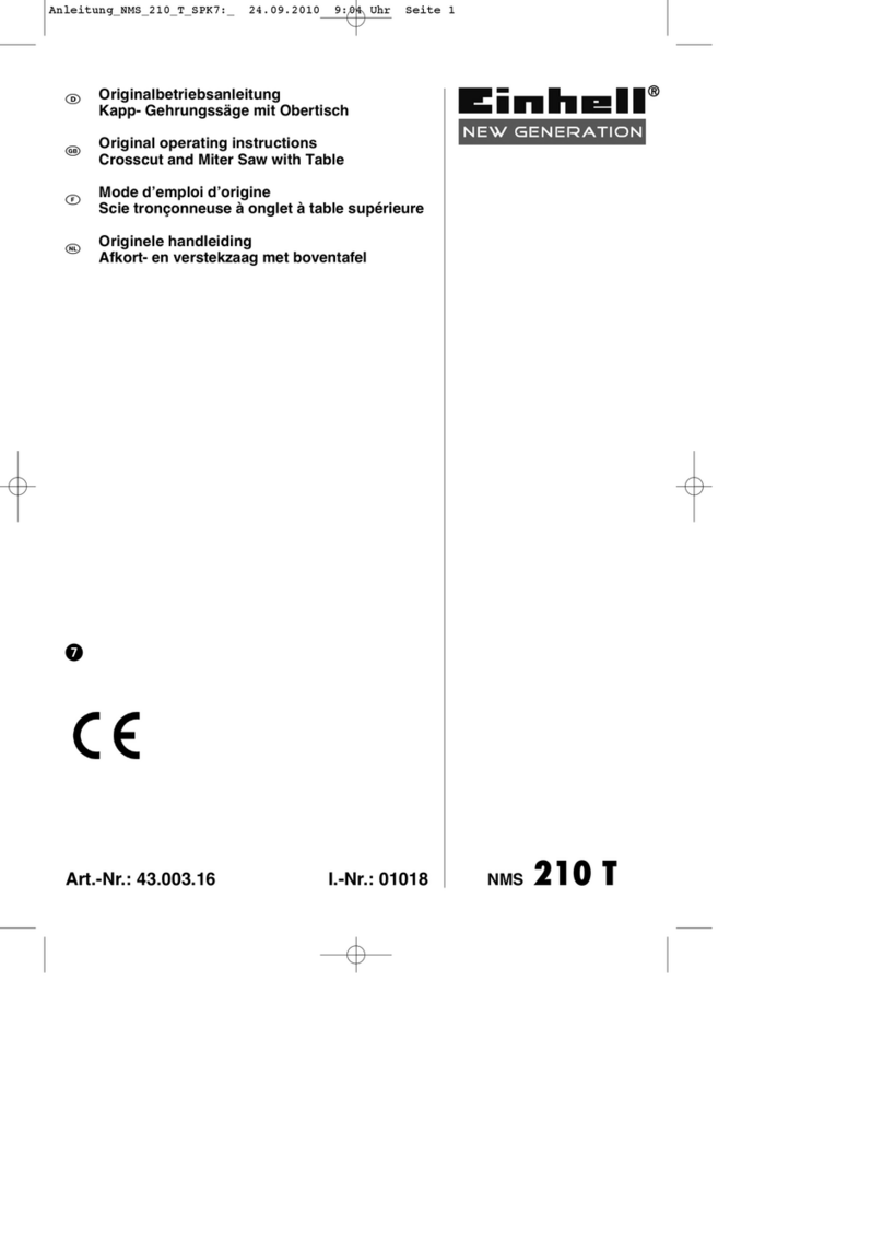 EINHELL NMS 210 T User manual