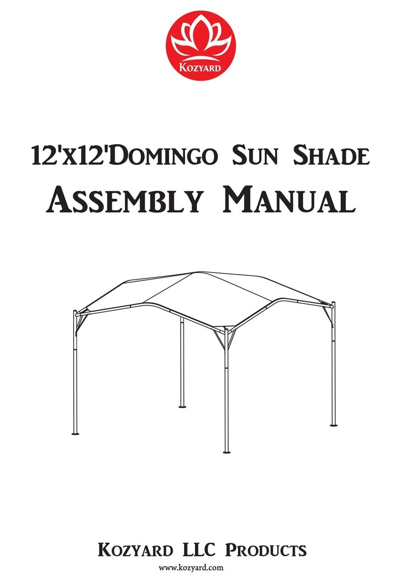 Kozyard Domingo 12'x12' Assembly manual