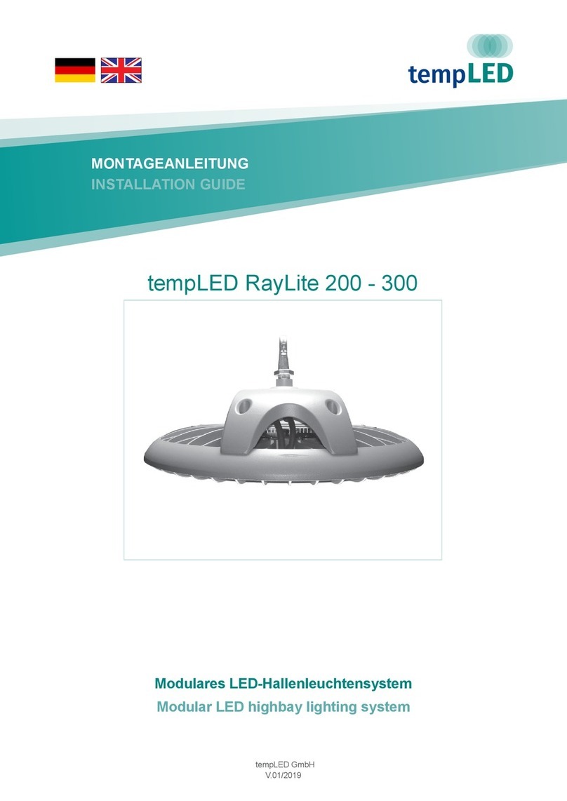 tempLED RayLite Series installation guide