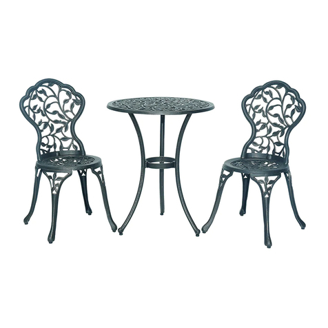 for Living Nottingham Bistro Set L-BS864SAL User manual
