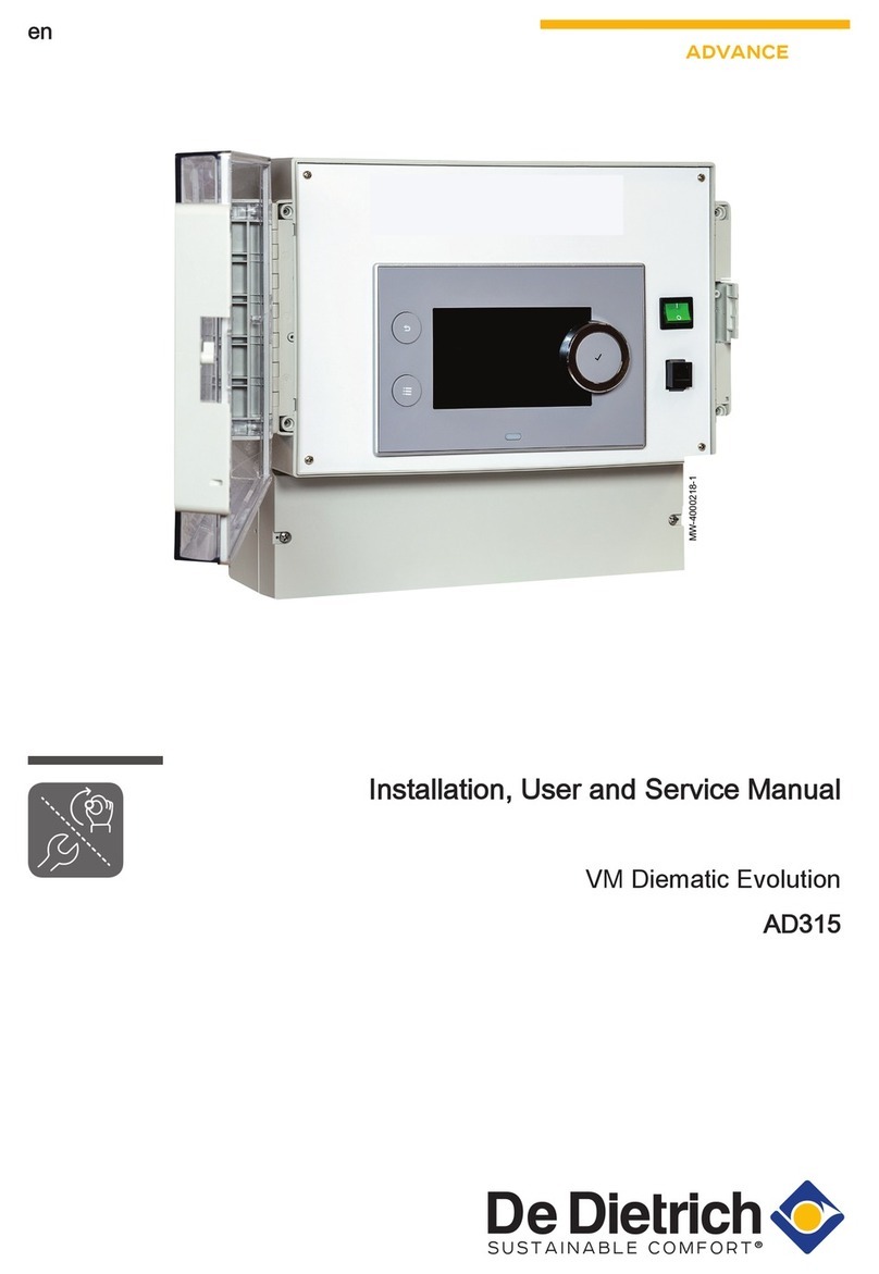 DeDietrich VM Diematic Evolution Installation, user and service manual