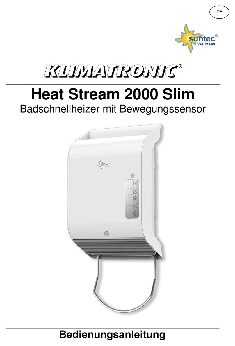 Suntec Wellness Klimatronic Heat Stream 2000 Slim instruction manual