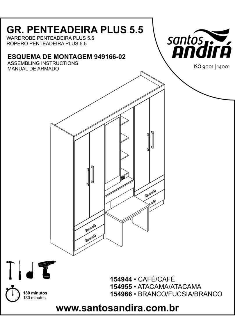 Santos Andirá PENTEADEIRA PLUS 5.5 WARDROBE 154944 Assembling instructions